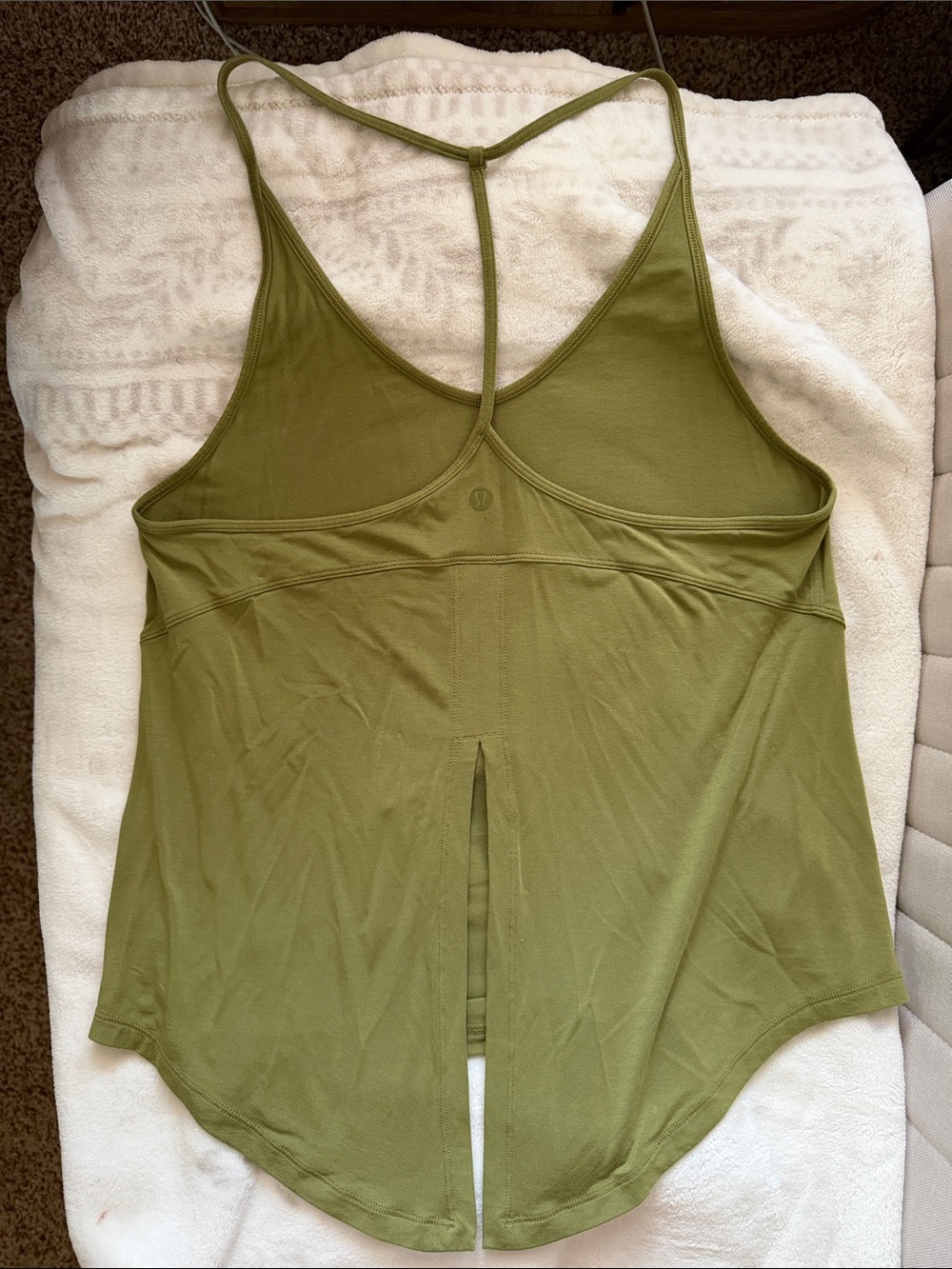 lululemon athletica Olive Green T-Back Tank